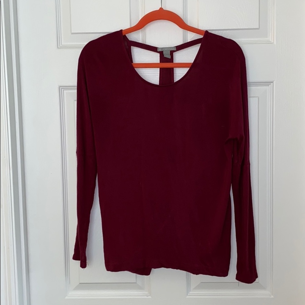 Forever 21 open back crew neck sweater